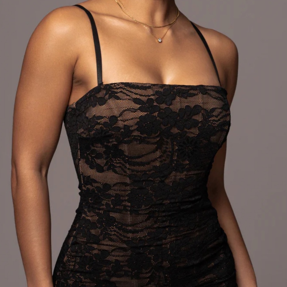 JLux Label noir under the stars lace dress